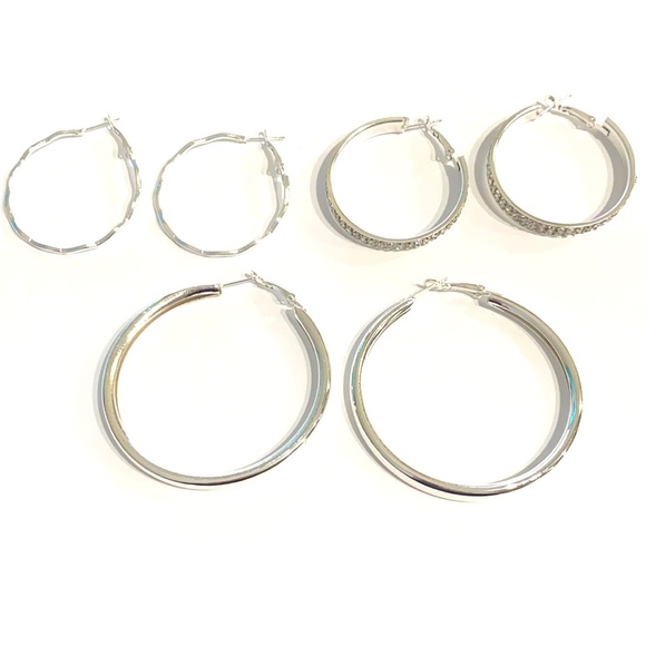 Hoops Earrings 3 Pair - Picture 2 of 8